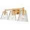 Z-Lite Analia Vanity, 3-Light, 26.25 In.W x 7.5 In.L x 9.25 In.H, Modern Gold/Clear Ribbed 1101-3V-MGLD - alternate 5